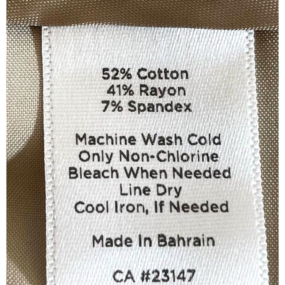 TALBOTS Women's PLUS SIZE Curvy High Rise Trouser Pants Khaki Size 14 Classic - Picture 9 of 9